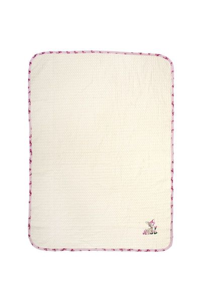 Κουβέρτα Πικέ Με Κέντημα bebe Deer 198 80X110 Ecru-Pink 100% Cotton-31142620028