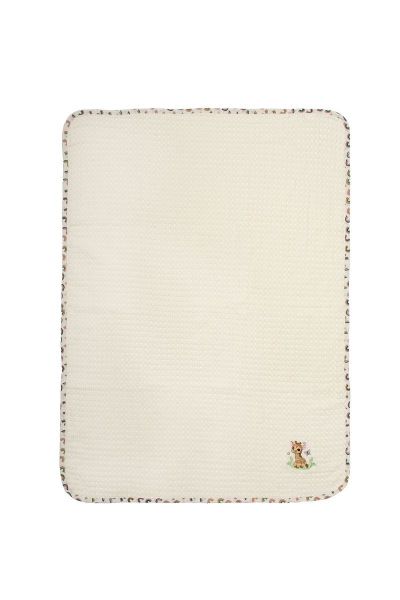 Κουβέρτα Πικέ Με Κέντημα bebe Giraffe 173 80X110 Ecru-Multi 100% Cotton-31142620003