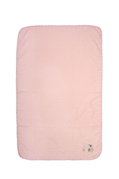 Κουβέρτα Πικέ Με Κέντημα bebe Stork 192 100X160 Pink 100% Cotton-31142649022