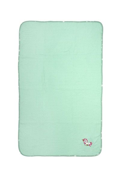 Κουβέρτα Πικέ Με Κέντημα bebe Unicorn 190 100X160 Mint 100% Cotton-31142649020