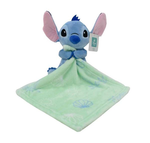Λούτρινο Disney Home με Πανάκι Παρηγορίας Coral Fleece Εμπριμέ bebe Stitch 35 Ύψος 25 cm Mint Green 100% Polyester-51411802001