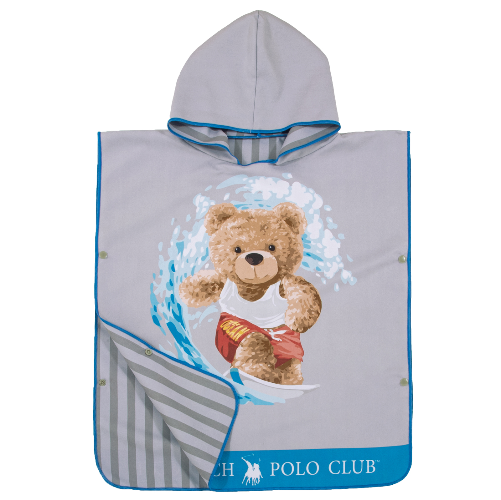 GREENWICH POLO CLUB JUNIOR ΠΟΝΤΣΟ ΘΑΛΑΣΣΗΣ 50Χ115 4179 BLUE, GREY-220708504179