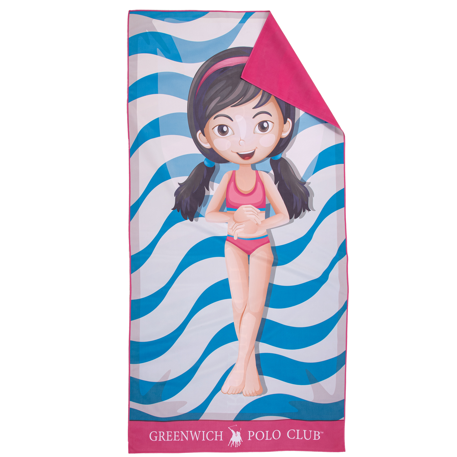 GREENWICH POLO CLUB JUNIOR ΠΕΤΣΕΤΑ ΘΑΛΑΣΣΗΣ 70Χ140 4180 BLUE, FUSCHIA-267701404180