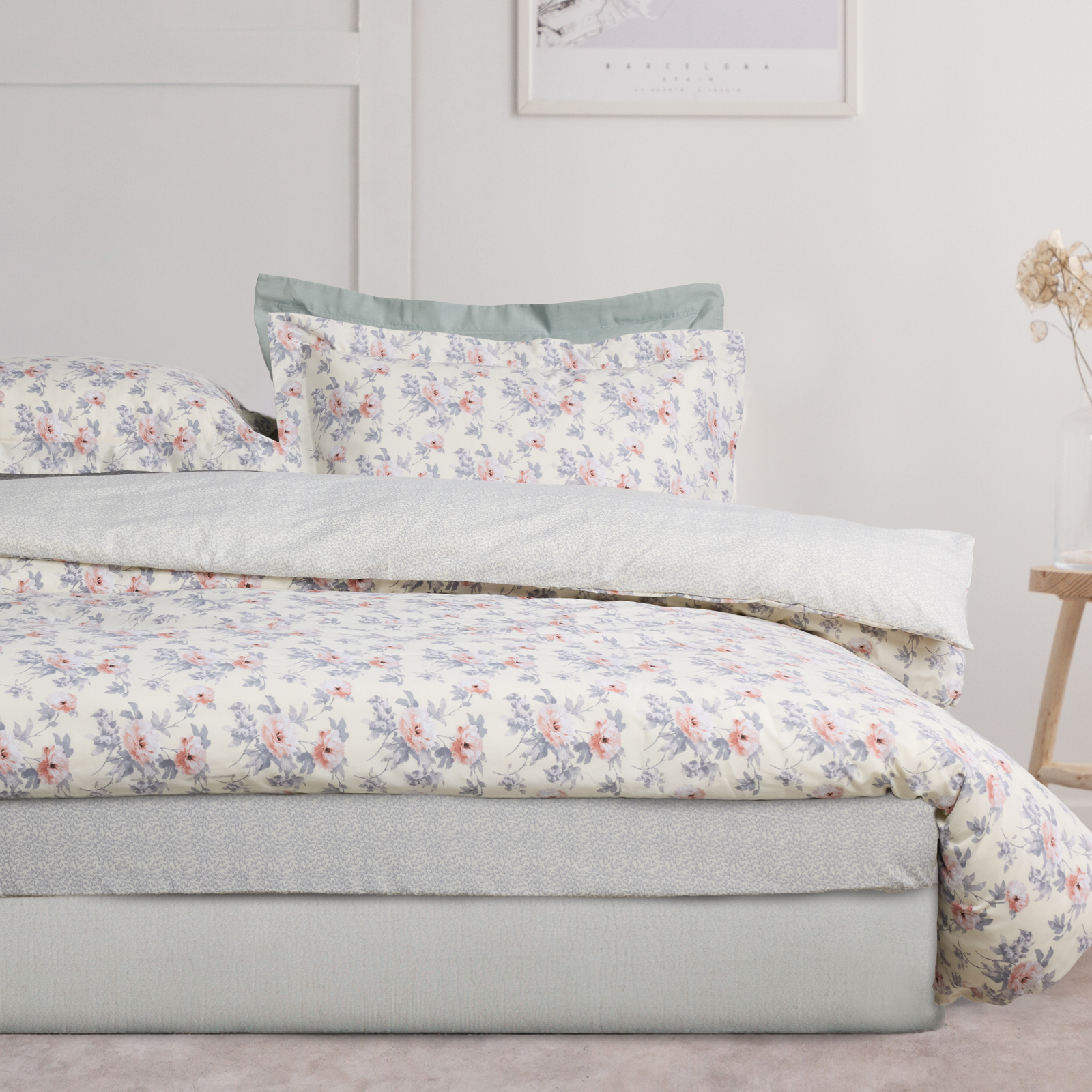 DAS HOME ΣΕΤ ΣΕΝΤΟΝΙΑ ΥΠΕΡΔΙΠΛΑ ΜΕ ΛΑΣΤΙΧΟ CASUAL 5442 GREY, IVORY-502106205442