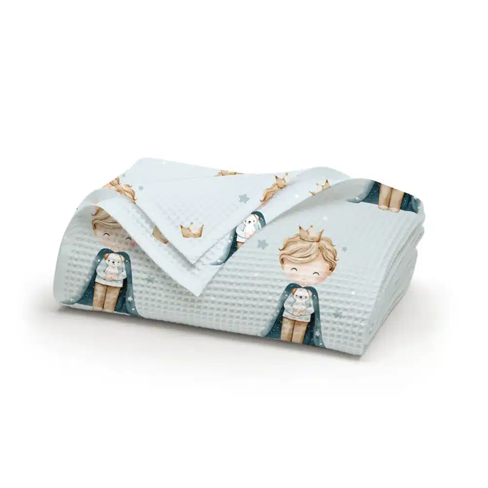 Κουβέρτα Πικέ Little King Μονή Πετρόλ ΜΟΝΟ 160 x 240 cm