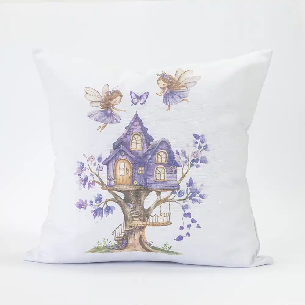 Μαξιλάρι Διακοσμητικό Printed Magic Garden Λευκό 45 X 45 45 x 45 cm
