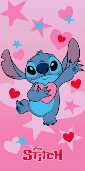 Πετσέτα Θαλάσσης Quick Dry Disney Home Lilo & Stitch 085 70X140 Baby Pink 100% Microfiber-54460912082