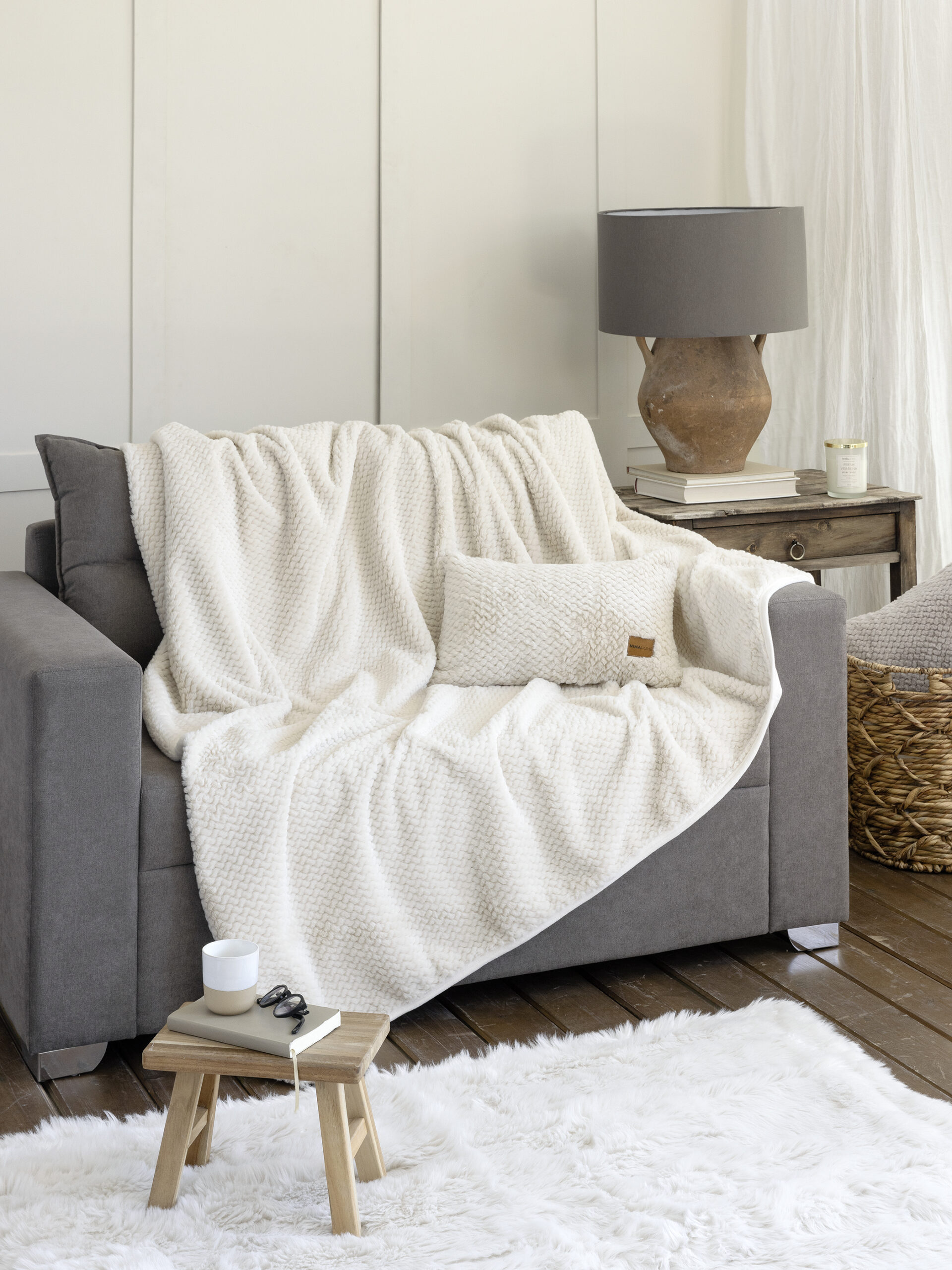 Ριχτάρι Αντιολισθητικό 180x300 - Snuggle Light Beige - Nima Home - 5206482142015